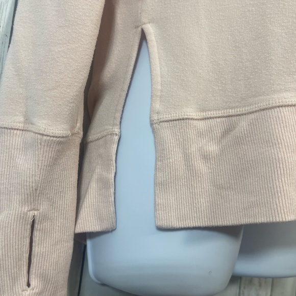 Athleta Coaster Luxe Crewneck Sweatshirt Pale Pink Extra Small - Picture 3 of 8